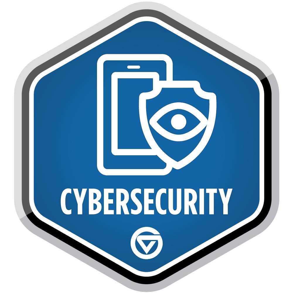 Cybersecurity badge.